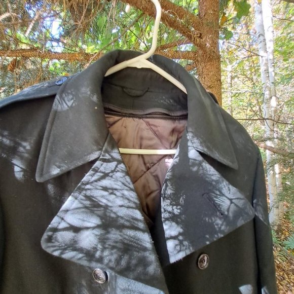 Authentic Military Heavy Overcoat Trenchcoat Raincoat - Picture 2 of 4